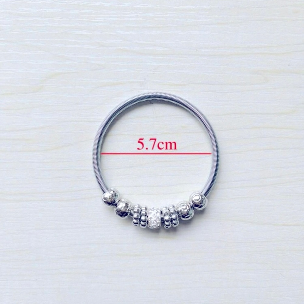 ❤️Silver Rhinestone Beaded Bracelet - Picture 3 of 4